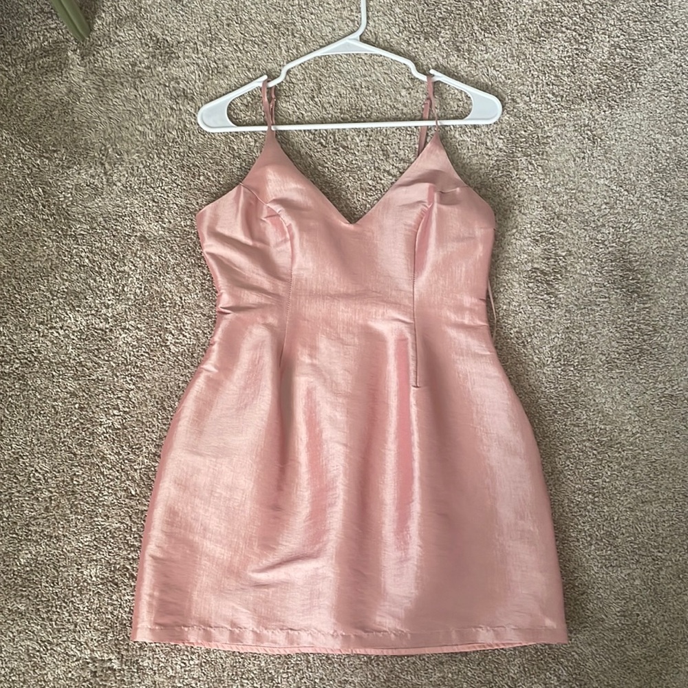 Vintage Iridescent Pink Mini Dress - Picture 1 of 2
